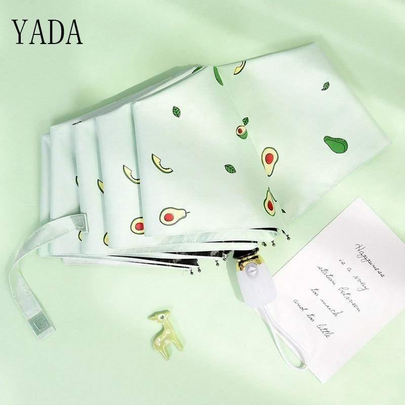 Planet Gates 100004777 Luxury Cartoon Fruit Avocado Umbrella Clear Folding Automatic Umbrellas For Children Women UV Lovely Rain Umbrella YD200037