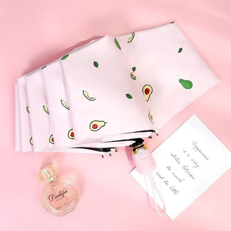 Planet Gates 100004777 Luxury Cartoon Fruit Avocado Umbrella Clear Folding Automatic Umbrellas For Children Women UV Lovely Rain Umbrella YD200037