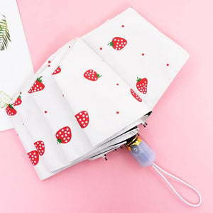 Planet Gates 100004777 Luxury Cartoon Fruit Strawberry Umbrella Clear Folding Automatic Umbrellas For Children Women UV Rain NEW Umbrella YD200043