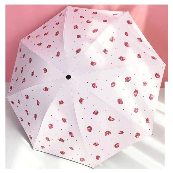 Planet Gates 100004777 Luxury Cartoon Fruit Strawberry Umbrella Clear Folding Automatic Umbrellas For Children Women UV Rain NEW Umbrella YD200043