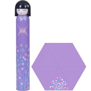 Planet Gates 100004777 M Japanese Kimono Doll Folding Wine Bottle Umbrella Rain Creative UV Mini Umbrella For Womens Designer Gifts Umbrellas YS396