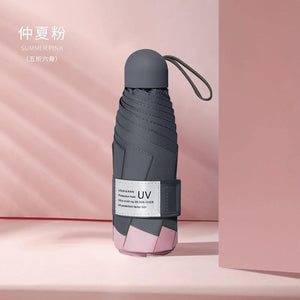 Planet Gates 100004777 Manual 6 Ribs-175 8 Ribs Mini Umbrella Windproof Anti-UV Protection 5Folding Umbrella Portable Travel Rain Women Umbrella Pocket Children Umbrella