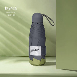 Planet Gates 100004777 Manual 6 Ribs-193 8 Ribs Mini Umbrella Windproof Anti-UV Protection 5Folding Umbrella Portable Travel Rain Women Umbrella Pocket Children Umbrella