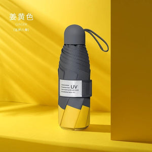 Planet Gates 100004777 Manual 8 Ribs-1052 8 Ribs Mini Umbrella Windproof Anti-UV Protection 5Folding Umbrella Portable Travel Rain Women Umbrella Pocket Children Umbrella