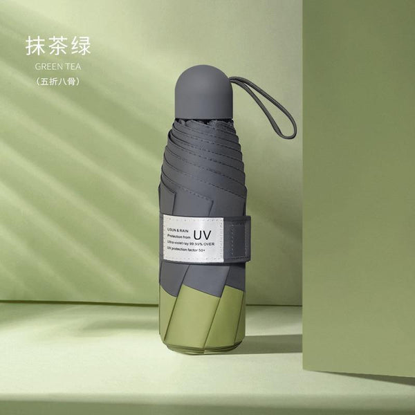 Planet Gates 100004777 Manual 8 Ribs-200002984 8 Ribs Mini Umbrella Windproof Anti-UV Protection 5Folding Umbrella Portable Travel Rain Women Umbrella Pocket Children Umbrella