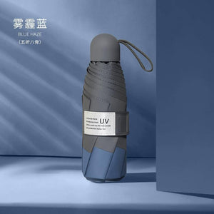 Planet Gates 100004777 Manual 8 Ribs-496 8 Ribs Mini Umbrella Windproof Anti-UV Protection 5Folding Umbrella Portable Travel Rain Women Umbrella Pocket Children Umbrella