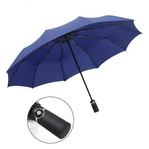 Planet Gates 100004777 navy-10 Luxury Windproof Folding Automatic Blue Sky&White Clouds Umbrella For Women Men UV Auto Sun Rainy Umbrella Female YD063