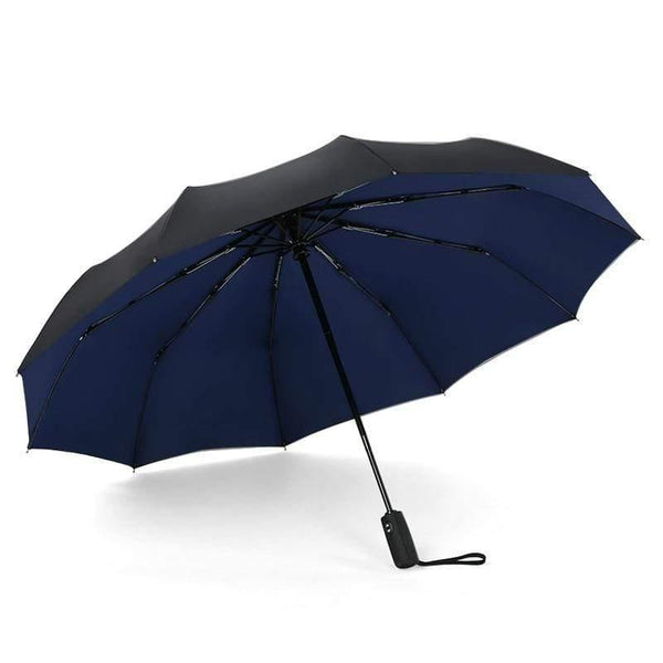 Planet Gates 100004777 Navy Blue 10K Double layer Windproof Fully-automatic Umbrellas Male Women Umbrella Three Folding Commercial Large Durable Frame Parasol