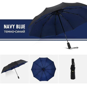 Planet Gates 100004777 Navyblue Windproof Double Automatic Folding Umbrella Female Male Ten Bone Car Luxury Large Business Umbrellas Men Rain Women Gift Parasol