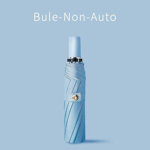 Planet Gates 100004777 Non-Auto-Blue High Quality Automatic Umbrella Rain Women Three-folding Umbrella Windproof Pure Color Umbrella Female Waterproof Parasol