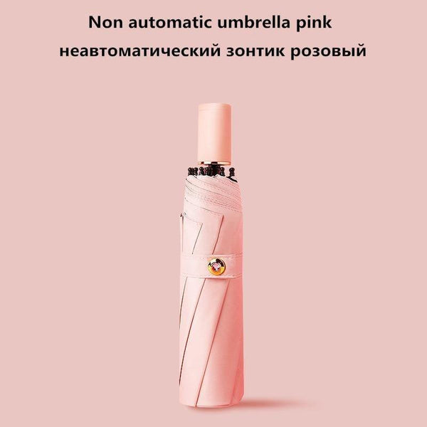 Planet Gates 100004777 Non automatic-200003699 7 Colors Automatic Umbrella Rain Women Three-folding Umbrella Windproof Man Sunny And Rainy Umbrella Change Color Due To UV