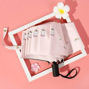 Planet Gates 100004777 pink Cartoon Unicorn Umbrella Rain Women Uv Animal Unicorn Automatic Umbrella For Women Windproof Folding Umbrellas YS802