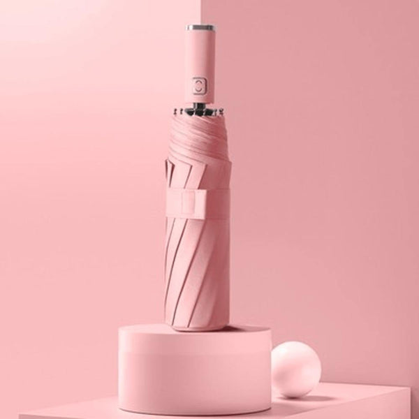 Planet Gates 100004777 pink Umbrella Automatic Umbrella  Black Plastic Color Three-fold Umbrella Women's Umbrella Men's Rain Umbrella Folding Big Sun