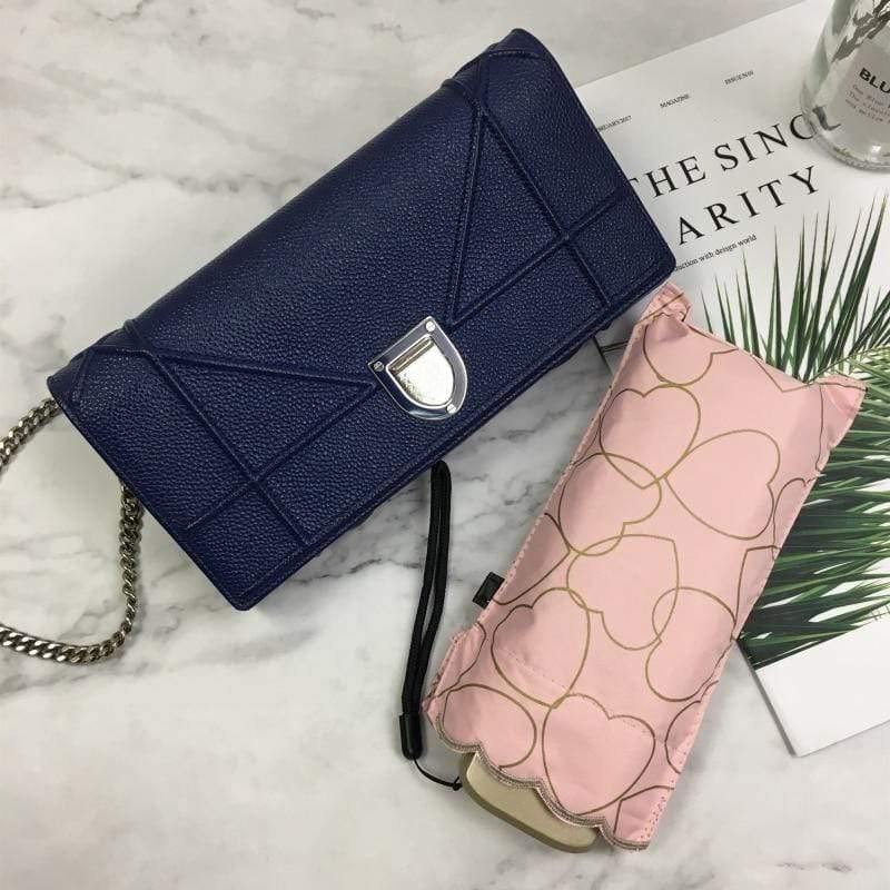 Planet Gates 100004777 Pocket Mini Umbrella Small Five Compact Folding Umbrella With Love Style Style Of The Sun/rain Female Parasols