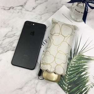 Planet Gates 100004777 Pocket Mini Umbrella Small Five Compact Folding Umbrella With Love Style Style Of The Sun/rain Female Parasols