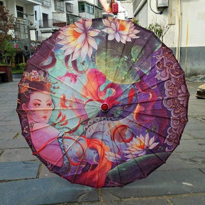 Planet Gates 100004777 pretty Silk Women Umbrella Japanese Cherry Blossoms Silk  Ancient Dance Umbrella Decorative Umbrella Chinese Style Oil Paper Umbrella