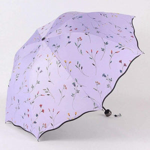 Planet Gates 100004777 purple 2020 Floral ANTI-UV Foldable Umbrella Rain Women Mini Flower Umbrella For Women Windproof Ultralight Umbrellas Female YS716