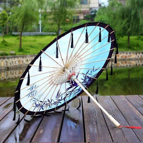 Planet Gates 100004777 R BLACK B Silk Cloth Lace Umbrella Women Costume Photography Props Tasseled Umbrella Yarned Chinese Classical Oil-paper Umbrella Parasol