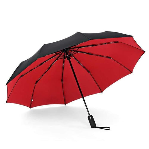 Planet Gates 100004777 Red 10K Double layer Windproof Fully-automatic Umbrellas Male Women Umbrella Three Folding Commercial Large Durable Frame Parasol