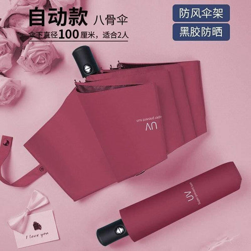 Planet Gates 100004777 red Fashion Folding Umbrella Rain Women Gift Men Mini Pocket Parasol Girls Anti-UV Waterproof Portable Travel UMBRELLAS Umbrella