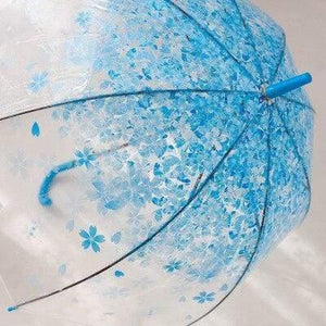 Planet Gates 100004777 SakuraBlue Transparent Bird Cage Umbrella Cartoon Building Umbrellas Semi Automatic Apollo City Umbrella Long Handle Kids Umbrellas
