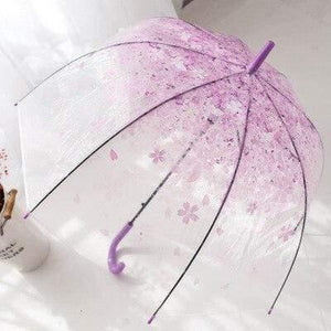 Planet Gates 100004777 SakuraPurple Transparent Bird Cage Umbrella Cartoon Building Umbrellas Semi Automatic Apollo City Umbrella Long Handle Kids Umbrellas