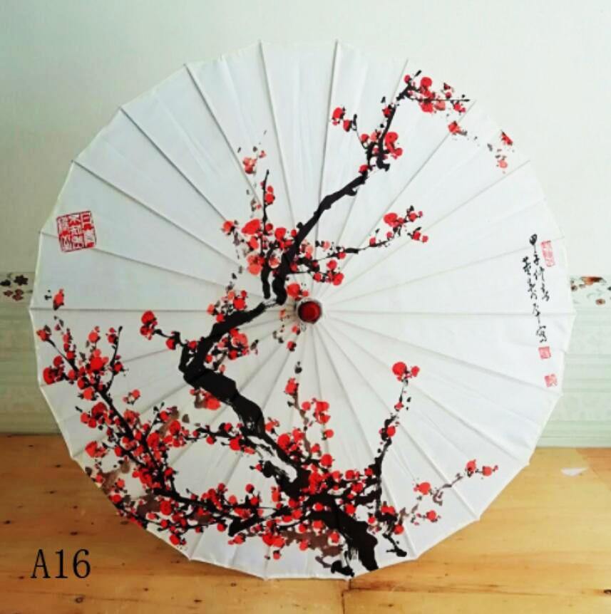 Planet Gates 100004777 Silk Women Umbrella Japanese Cherry Blossoms Silk  Ancient Dance Umbrella Decorative Umbrella Chinese Style Oil Paper Umbrella
