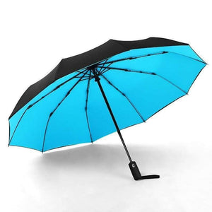 Planet Gates 100004777 Sky Blue 10K Double layer Windproof Fully-automatic Umbrellas Male Women Umbrella Three Folding Commercial Large Durable Frame Parasol