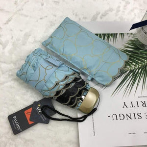 Planet Gates 100004777 sky   blue Pocket Mini Umbrella Small Five Compact Folding Umbrella With Love Style Style Of The Sun/rain Female Parasols