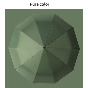 Planet Gates 100004777 Solid Color Double Automatic Umbrella Rain Sunny&Rainy Business Umbrella For Women Windproof Folding Umbrellas YS200046