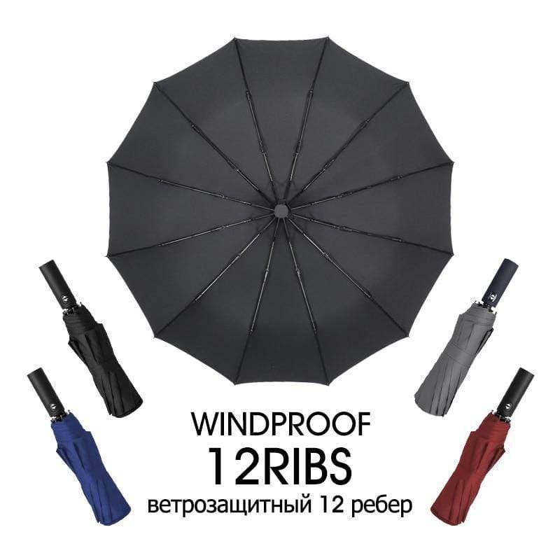 Planet Gates 100004777 Strong Wind Resistant 12K  Automatic Umbrella  Rain Women Windproof 3Folding Long Handle  Men Business Outdoor Travel  Umbrella
