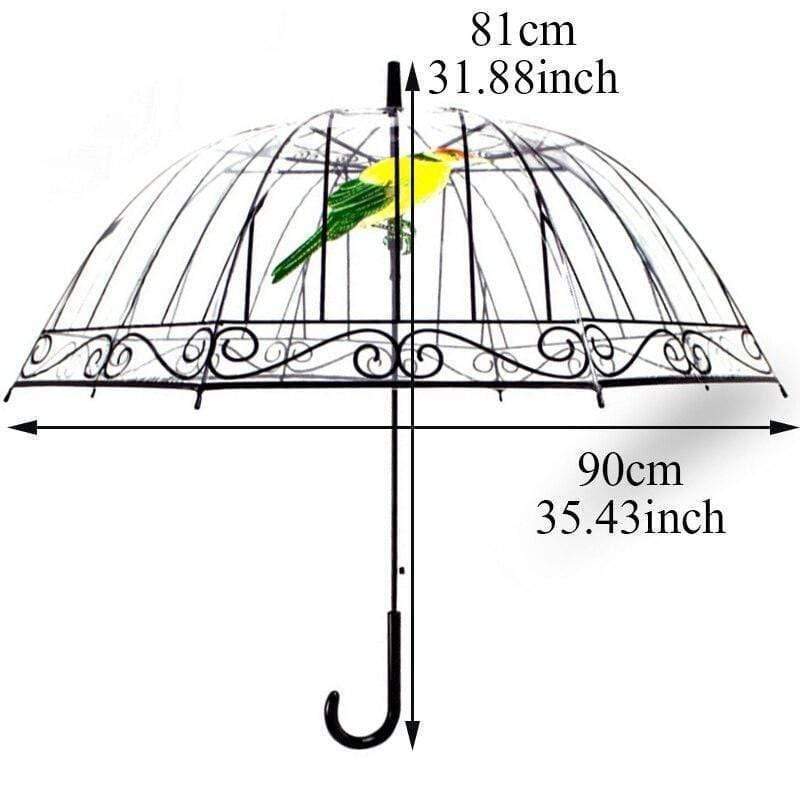 Planet Gates 100004777 Transparent Bird Cage Umbrella Cartoon Building Umbrellas Semi Automatic Apollo City Umbrella Long Handle Kids Umbrellas