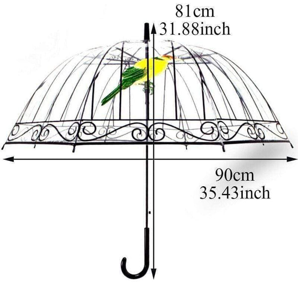 Planet Gates 100004777 Transparent Bird Cage Umbrella Cartoon Building Umbrellas Semi Automatic Apollo City Umbrella Long Handle Kids Umbrellas