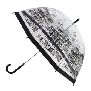 Planet Gates 100004777 Transparent Bird Cage Umbrella Cartoon Building Umbrellas Semi Automatic Apollo City Umbrella Long Handle Kids Umbrellas