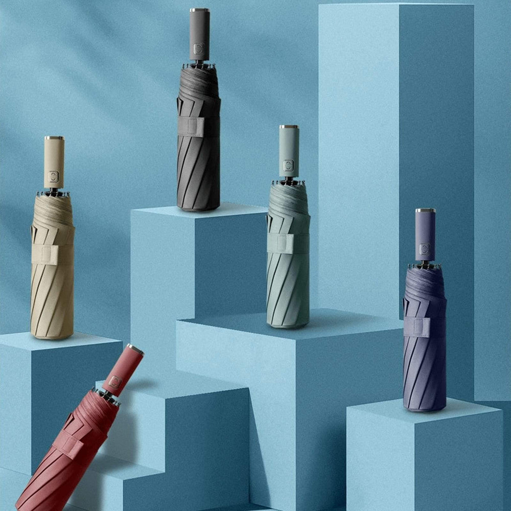 Planet Gates 100004777 Umbrella Automatic Umbrella  Black Plastic Color Three-fold Umbrella Women's Umbrella Men's Rain Umbrella Folding Big Sun