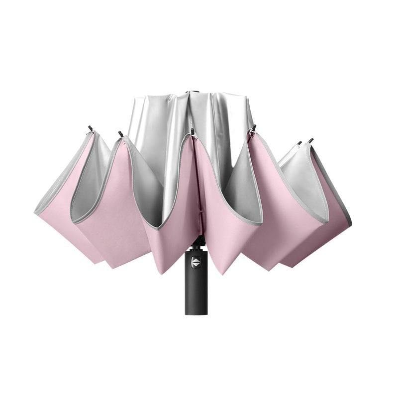 Planet Gates 100004777 Umbrella Female Rainproof Windproof Reflective Umbrella Rain Women Anti-UV Umbrellas Pink Three Folding Automatic Umbrellas