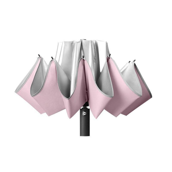 Planet Gates 100004777 Umbrella Female Rainproof Windproof Reflective Umbrella Rain Women Anti-UV Umbrellas Pink Three Folding Automatic Umbrellas