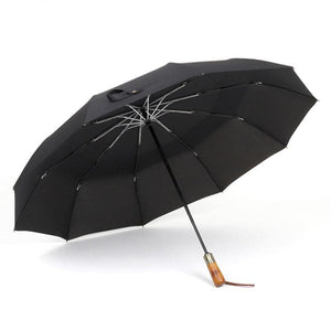 Planet Gates 100004777 Umbrella Men Business Style 115cm Automatic Umbrella Rain Double Layer 10K Windproof Large Golf Umbrellas Wooden