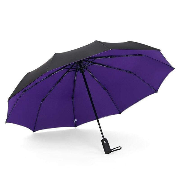 Planet Gates 100004777 violet 10K Double layer Windproof Fully-automatic Umbrellas Male Women Umbrella Three Folding Commercial Large Durable Frame Parasol