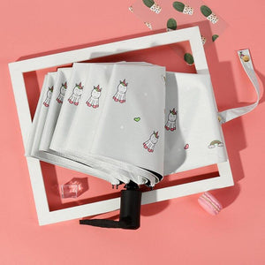 Planet Gates 100004777 white Cartoon Unicorn Umbrella Rain Women Uv Animal Unicorn Automatic Umbrella For Women Windproof Folding Umbrellas YS802