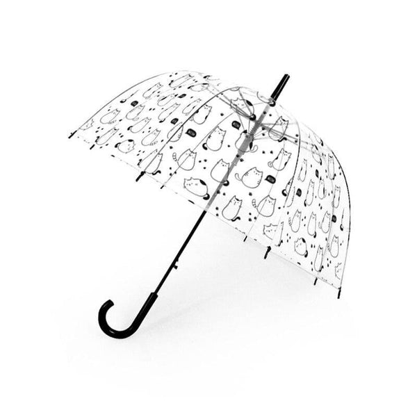 Planet Gates 100004777 Whitecat Transparent Bird Cage Umbrella Cartoon Building Umbrellas Semi Automatic Apollo City Umbrella Long Handle Kids Umbrellas