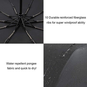 Planet Gates 100004777 Wind Resistant Folding Automatic Umbrella Rain Women Auto Luxury Big Windproof Umbrellas Rain For Men Black Coating 10K Parasol