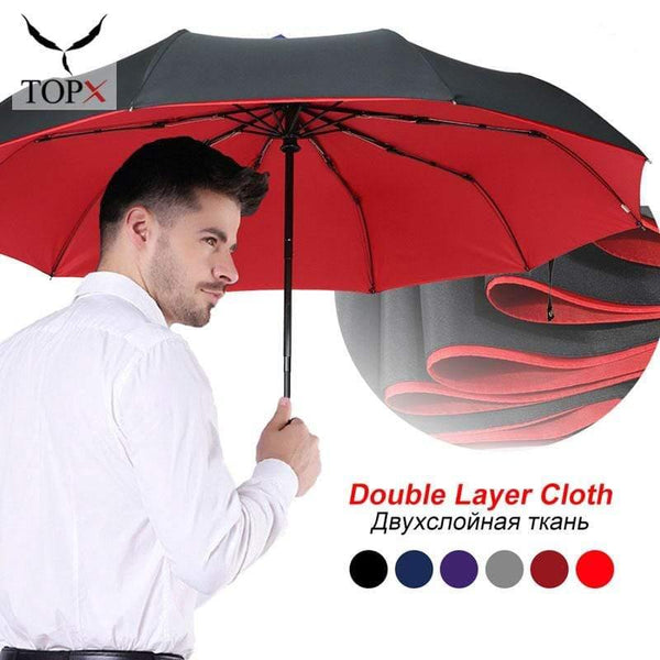 Planet Gates 100004777 Windproof Automatic Double Umbrella Rain Women 3Fold Female Male 10 Bone Car Luxury Large Business Umbrellas Men Gift Parasol