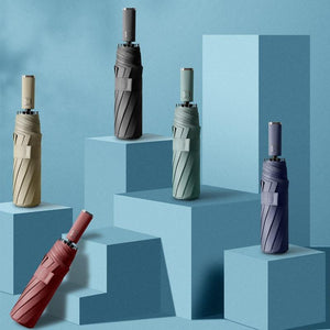 Planet Gates 100004777 Windproof Double Automatic 3 Folding Umbrella Female Male 10K Car Luxury Large Parasol Rain Women Men Business Strong Umbrellas