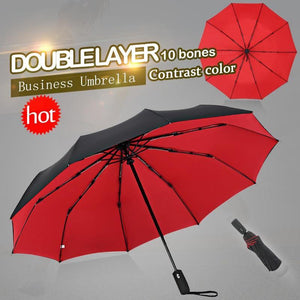 Planet Gates 100004777 Windproof Double Automatic Folding Umbrella Female Male Ten Bone Car Luxury Large Business Umbrellas Men Rain Women Gift Parasol