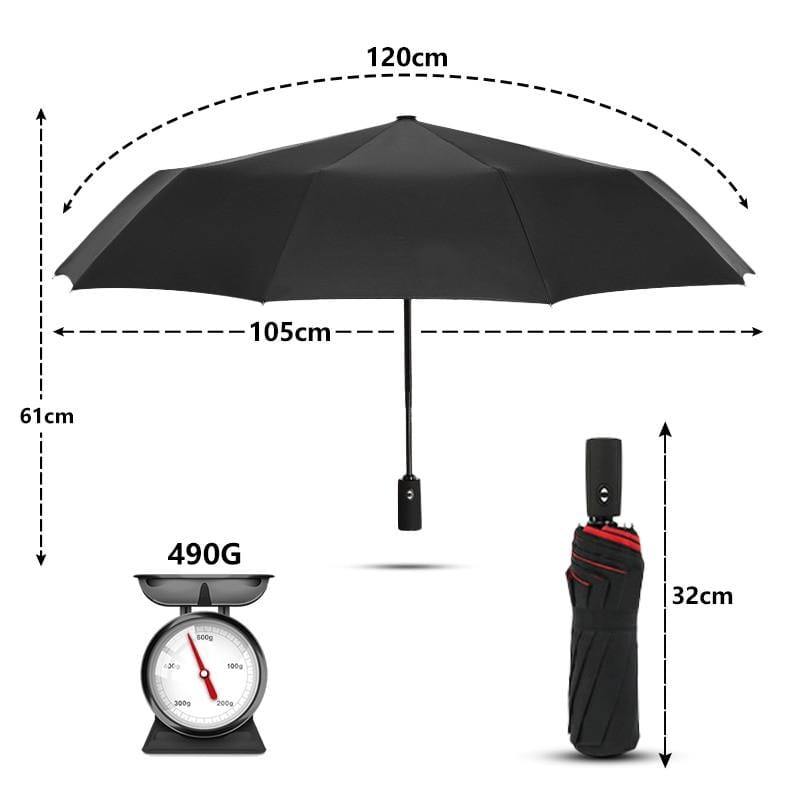 Planet Gates 100004777 Windproof Double Automatic Folding Umbrella Female Male Ten Bone Car Luxury Large Business Umbrellas Men Rain Women Gift Parasol