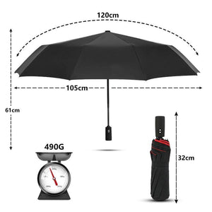 Planet Gates 100004777 Windproof Double Automatic Folding Umbrella Female Male Ten Bone Car Luxury Large Business Umbrellas Men Rain Women Gift Parasol