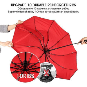 Planet Gates 100004777 Windproof Double Automatic Folding Umbrella Female Male Ten Bone Car Luxury Large Business Umbrellas Men Rain Women Gift Parasol