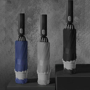 Planet Gates 100004777 Windproof Reverse Automatic 3Folding Umbrella Rain For Men Women 10 Ribs Reflective Stripe Portable Female Umbrella Male Parasol