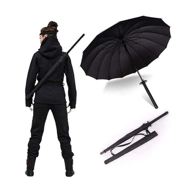Planet Gates 100004777 Windproof Samurai Sword Sun Rainny Umbrella Ninja-like Straight Long Handle Ribs Umbrella Manual Open